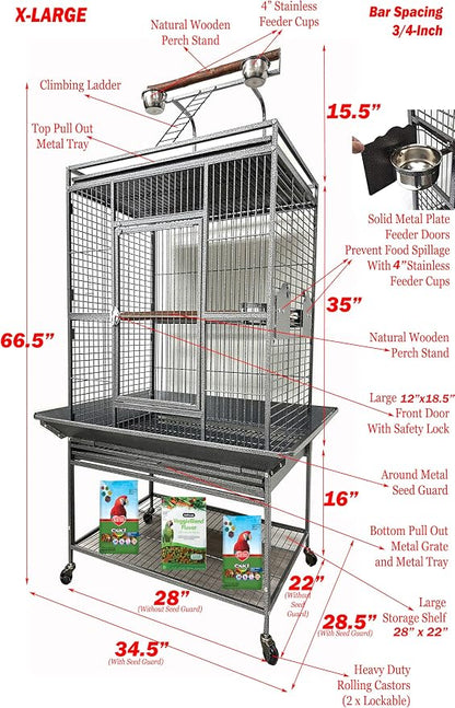 X-Large Elegant and Durable Wrought Iron Play Ground Perch Stand Top Climbing - Image 2