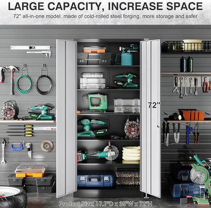 SISESOL Wide & Deep Metal Storage Cabinet - Image 10