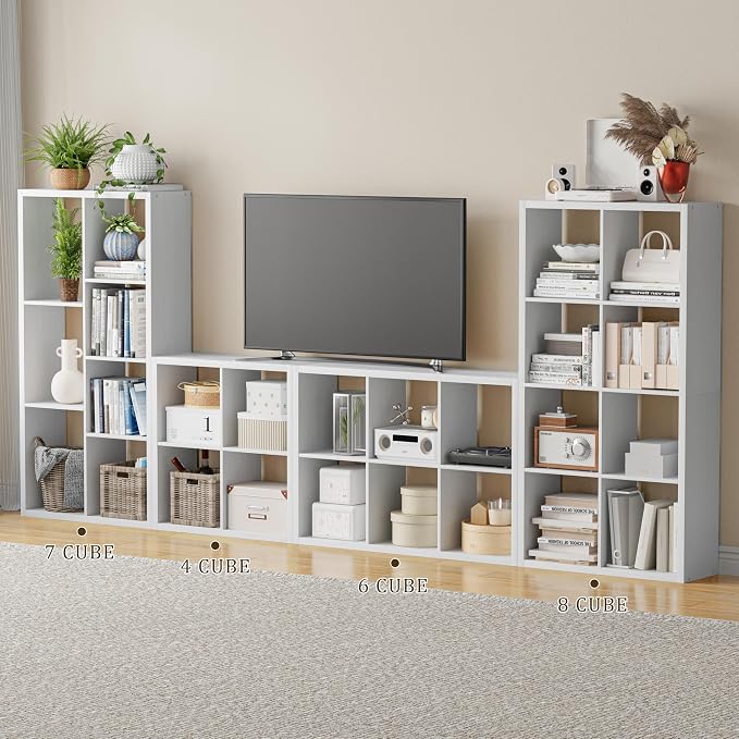 VDNEND Cube Storage Organizer Bookcase, Decorative 11 inch Open Back Cubical - Image 3