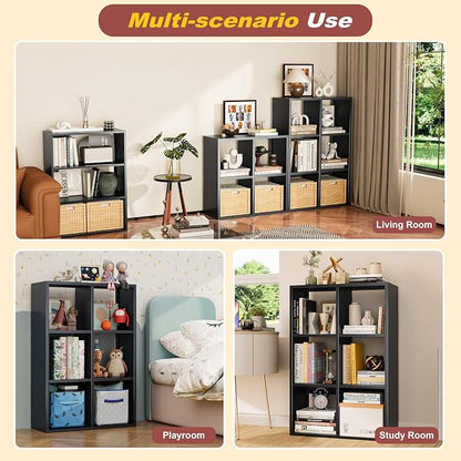 6 Cube Storage Organizer, Metal Cubby Storage Shelf, Small Box Bookshelf - Image 4