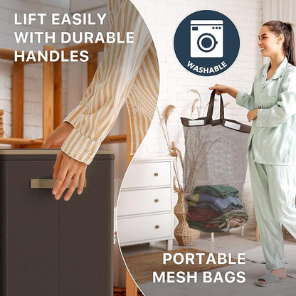 Simple Houseware Foldable Laundry Hamper Basket - Image 4