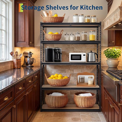 Heavy Duty Garage Storage Shelves, 5-Tier Metal Adjustable Shelving Unit - Image 7