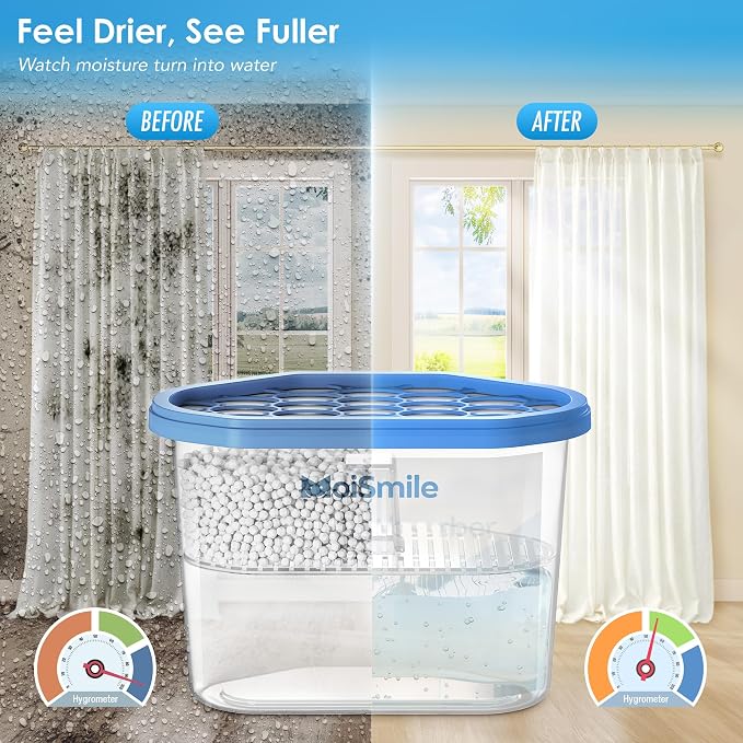 Moisture Absorbers 6 Pack, Fragrance-Free Closet Dehumidifier - Image 2