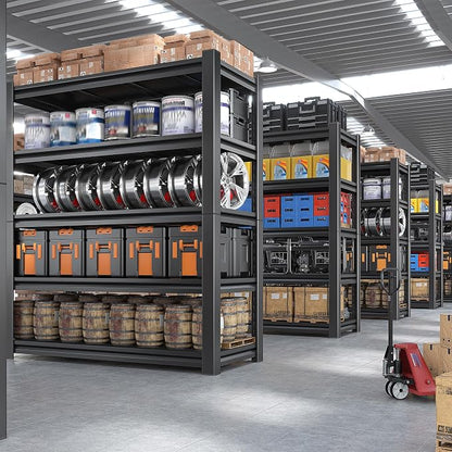 REIBII 72" H Storage Shelves, 2500LBS Heavy Duty Garage Shelving Unit, 5 Tier - Image 2