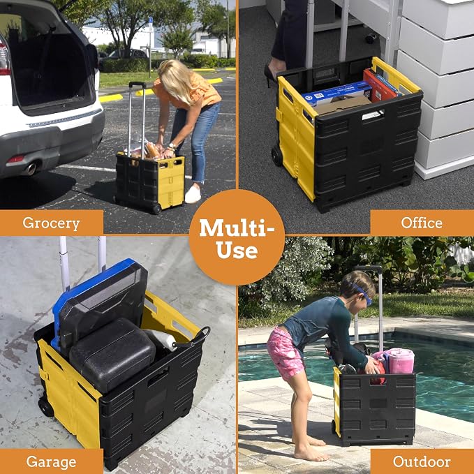 Ultra-Slim Rolling Collapsible Storage Pack-N-Roll Utility-carts, - Image 5