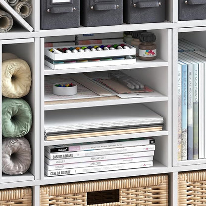 Furinno Cubicle Cube Insert, 3-Shelf Cube Organizer, 3-Tier Shelf Accessory - Image 6