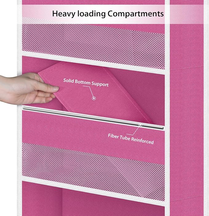 Univivi 5-Shelf Fabric Door Storage Over Door Hanging Organizer - Image 5