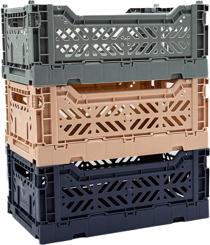 Collapsible Storage Box, Foldable Crate Organizer Bin by LunaCrates