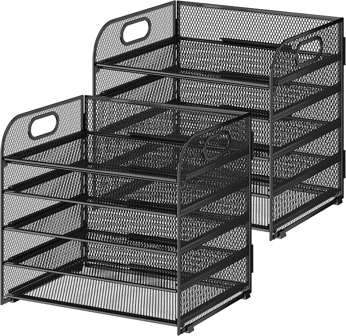 Cawukege 2 Pack 5 Tier Paper Organizer, Letter Tray - Image 9