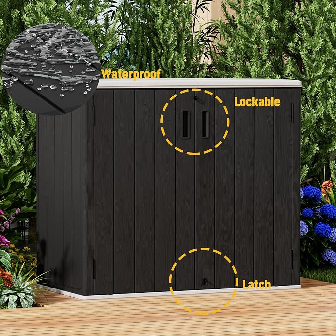 Large Outdoor Storage Box, Resin Sheds&Outdoor Storage Waterproof/Lockable - Image 6