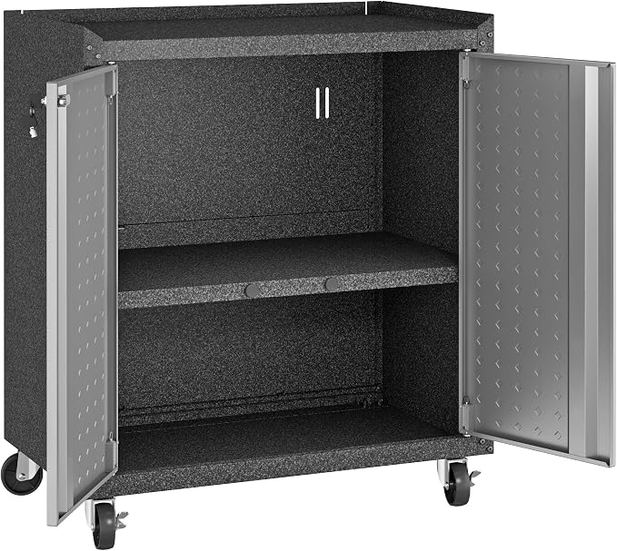 Manhattan Comfort Fortress Rolling 2 Door Garage Storage Cabinet - Image 7