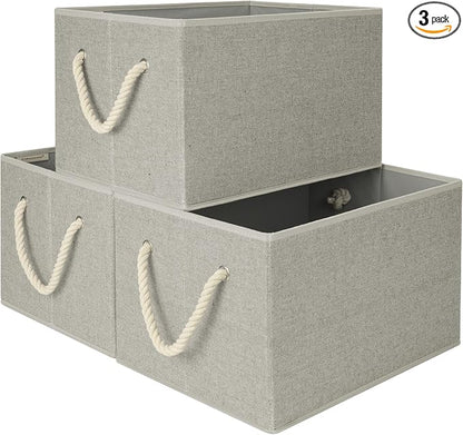 StorageWorks Storage Baskets for Shelves, Foldable Fabric Closet Storage Bins by StorageWorks