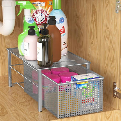 Deco Brothers Stackable Pull Out Cabinet Sliding Basket - Image 2