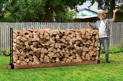 DOEWORKS Heavy Duty Firewood Racks Adjustable Length Log Bracket Rack Holder - Image 7