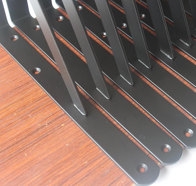 40 Pack L14 x H 10" Black Heavy Duty Shelf Brackets - Image 3