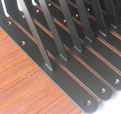 40 Pack L14 x H 10" Black Heavy Duty Shelf Brackets - Image 3