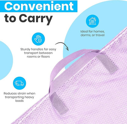 Handy Laundry XL Heavy Duty Mesh Laundry Bag 24x36 in, Drawstring Purple | - Image 6