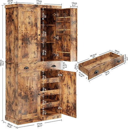 IRONCK Kitchen Pantry Cabinet 72" Height, Freestanding Cupboard - Image 3