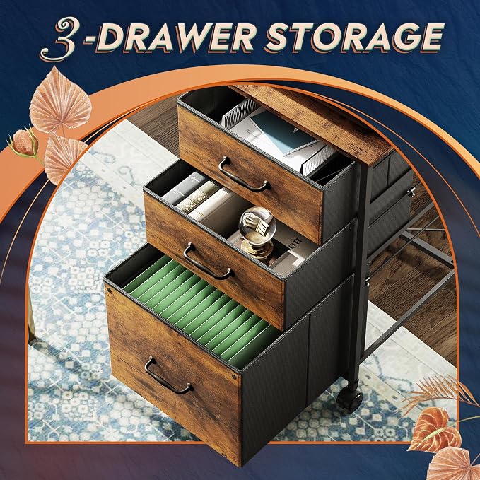 DEVAISE Mobile File Cabinet, Rolling Printer Stand - Image 5