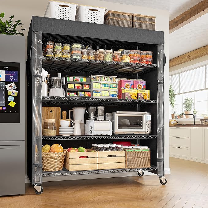 REIBII 45''W Storage Shelves Waterproof Metal Shelving - Image 2