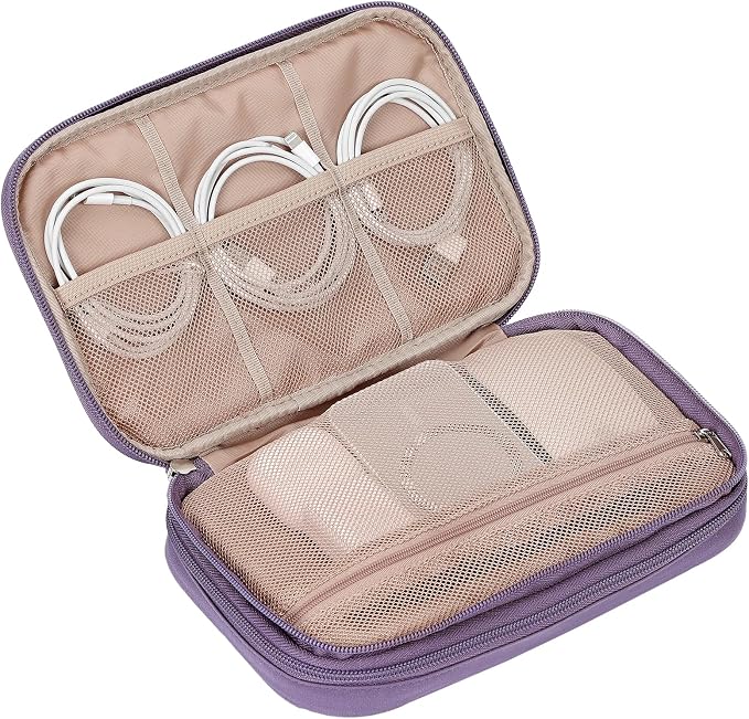 NISHEL Travel Cord Organizer Case, Double Layers Tech Electronic Bag, Essentials - Image 5