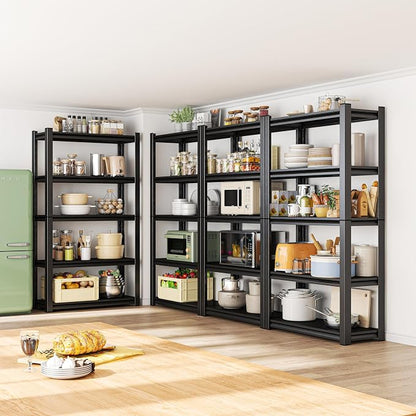 Kitchen Storage Rack，5 Tier Shelving Unit，Metal Adjustable Shelf，1650LBS Steel - Image 2
