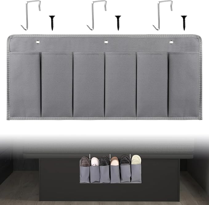 RV Shoe Pockets 6 Large Pockets Heavy Hanging Bedside Storage Organizer by RVZONE