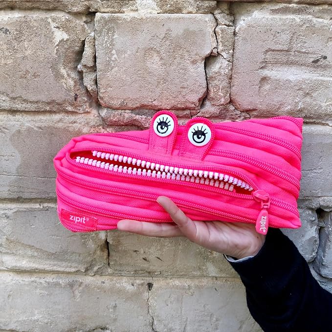 ZIPIT Monster Pencil Case for Girls, Cute Zipper Pouch for Kids Teens, - Image 5