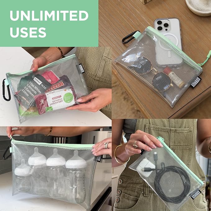 GOBAGS Air Production Multi‑Size Clear Zipper Pouch – Cable Organizer & Travel - Image 4