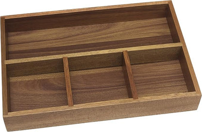 Lipper International Acacia Organizer Tray, 4-Compartments by LipperInternational