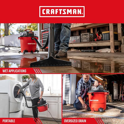 CRAFTSMAN CMXEVBE17596 20 Gal. 6.5 Peak HP Heavy Duty Wet/Dry Shop Vacuum - Image 5