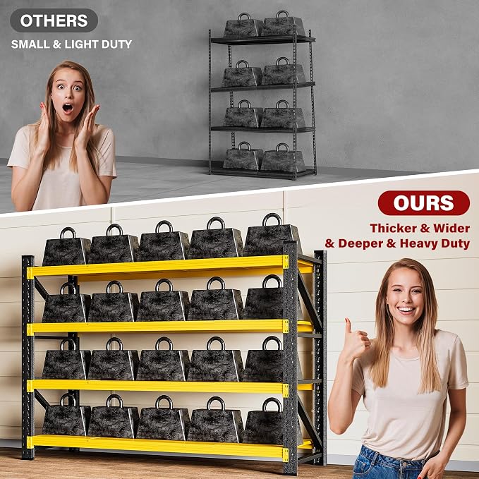 5000LBS Heavy Duty Garage Shelving Units, Large Storage Rack, Steel Shelf - Image 9