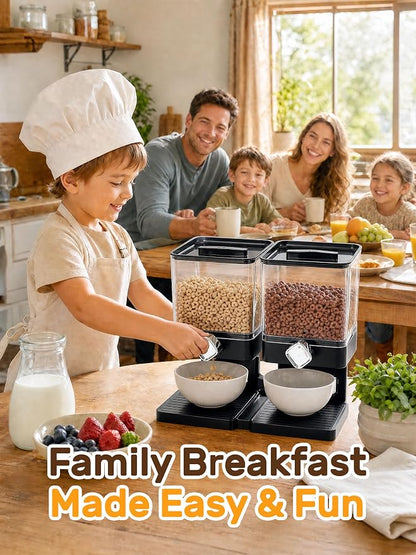 Dual Cereal Dispenser, 7.4L Large Cereal Storage Container - Image 6
