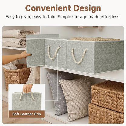 StorageWorks Storage Baskets for Shelves, Foldable Fabric Closet Storage Bins - Image 5