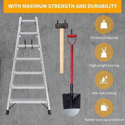 6 Pack Garage Hooks Heavy Duty, Utility Steel Hooks - Image 4