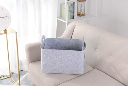 Storage Basket Felt Storage Bin Collapsible& Convenient Box Organizer - Image 3