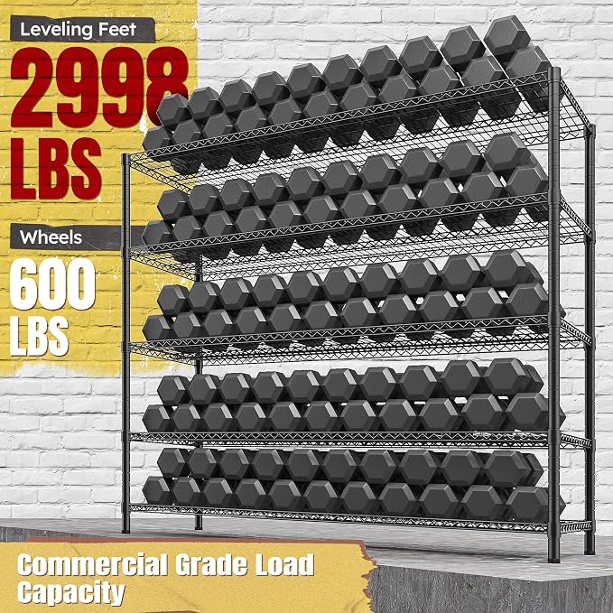 REIBII 85.7"H Garage Shelving 2998LBS Storage Shelves - Image 5