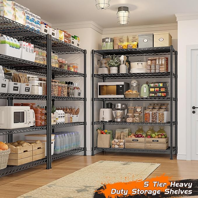 REIBII Storage Shelves 71" H Tall Wire Shelving Unit Sturdy Metal Shelves - Image 4