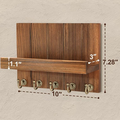 Rebee Vision Pine Wood Key Holder Wall Mount - Image 2