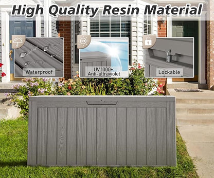 Outdoor Storage Box, Resin Deck Boxes Indoor and outdoor, Waterproof Storage - Image 2