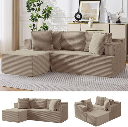 Korser Boneless Couches for Living Room, Cloud Couch Sectional by KORSER
