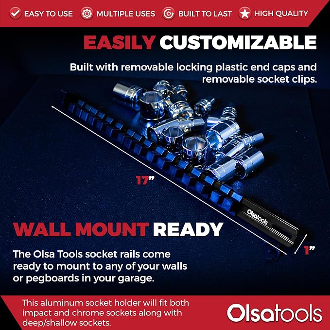 Olsa Tools 1/2-Inch Drive Aluminum Socket Organizer - Image 3