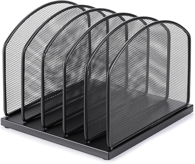 Huron 5-Slot Vertical File Binder Organizer Storage - Image 3