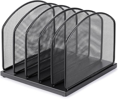 Huron 5-Slot Vertical File Binder Organizer Storage - Image 3
