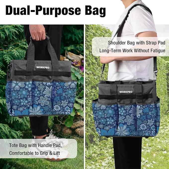 WORKPRO Garden Tool Bag Organizer, Heavy Duty Gardening Tote Bag - Image 6