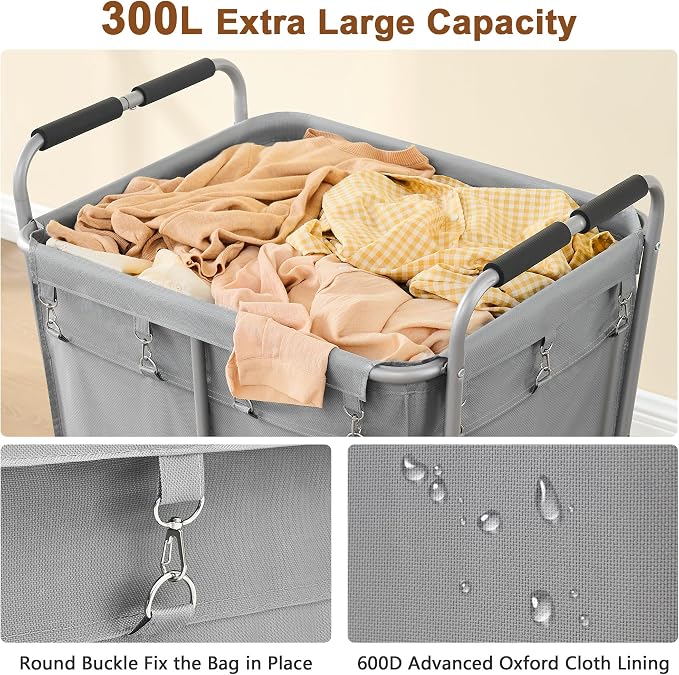 Hoctieon Large Laundry Cart - Image 3