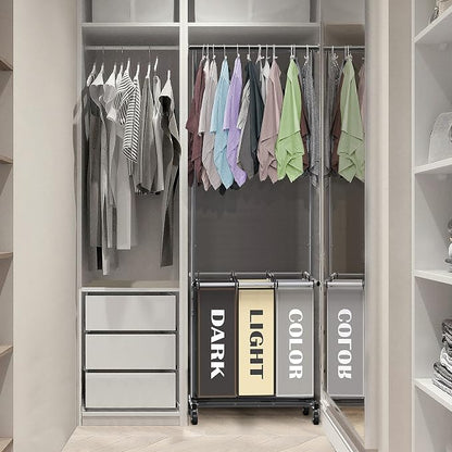 Simple Houseware 3-Bag Laundry Sorter - Image 7