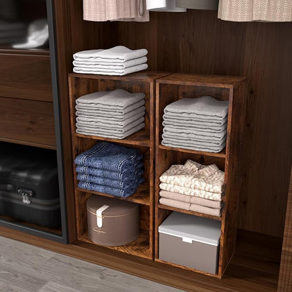 Wooden 3 Cube Storage Organizer, 3 Tier Storage Cubes Storage Display Cubby - Image 7