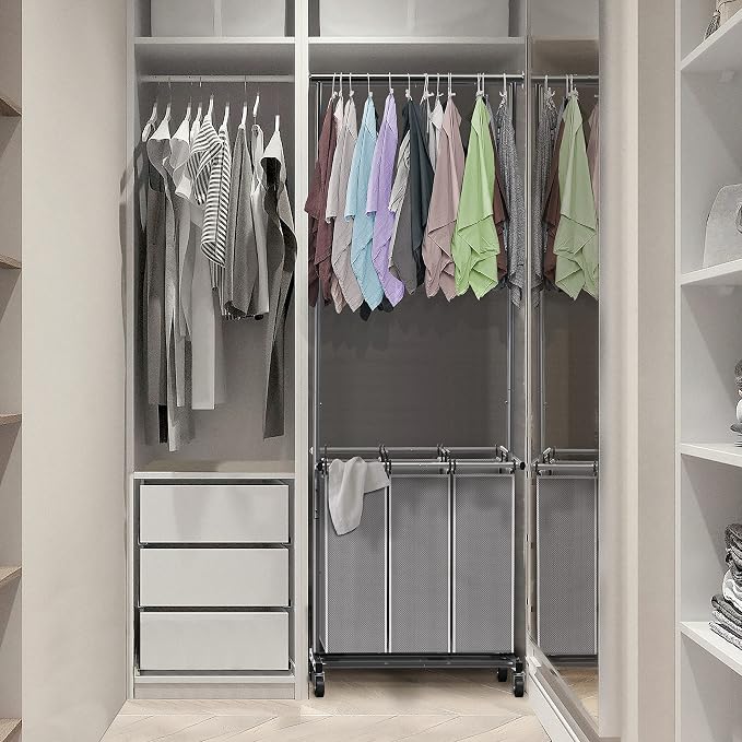 Simple Houseware 3 Bags Laundry Sorter - Image 6