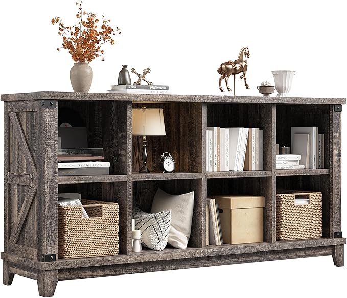 EnHomee 8 Cube Storage Organizer and Shelves, Cube Shelf Bookshelf by EnHomee